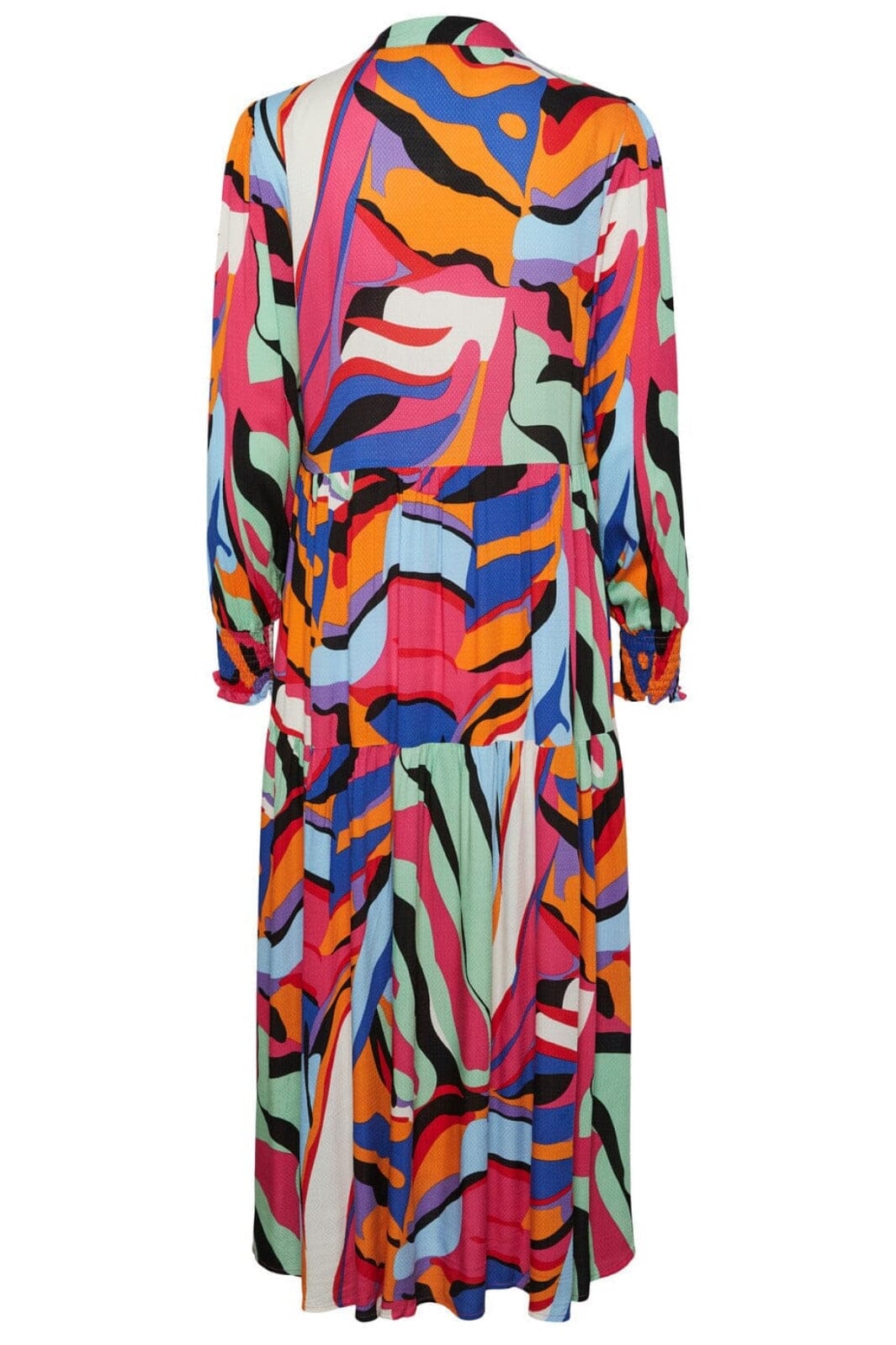 Y.A.S - Yasalira Ls Long Shirt Dress S. - Fuchsia Purple GRAPHIC PRINT Kjoler 