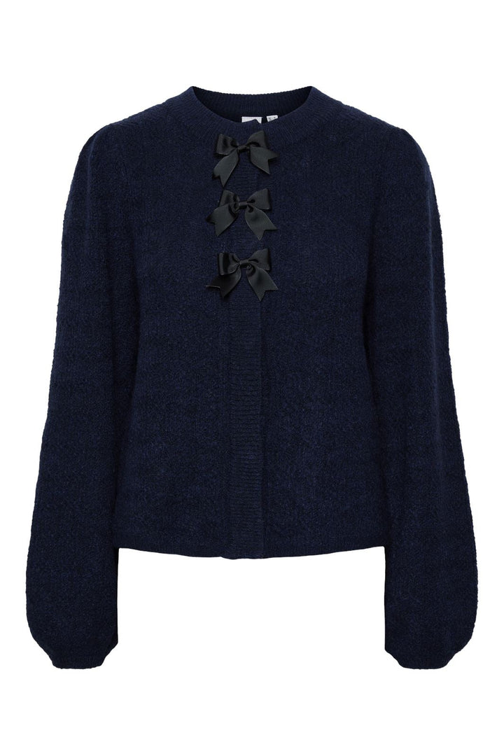 Y.A.S - Yasbonsa Ls Knit Cardigan - 4563318 Navy Blazer Black Bows