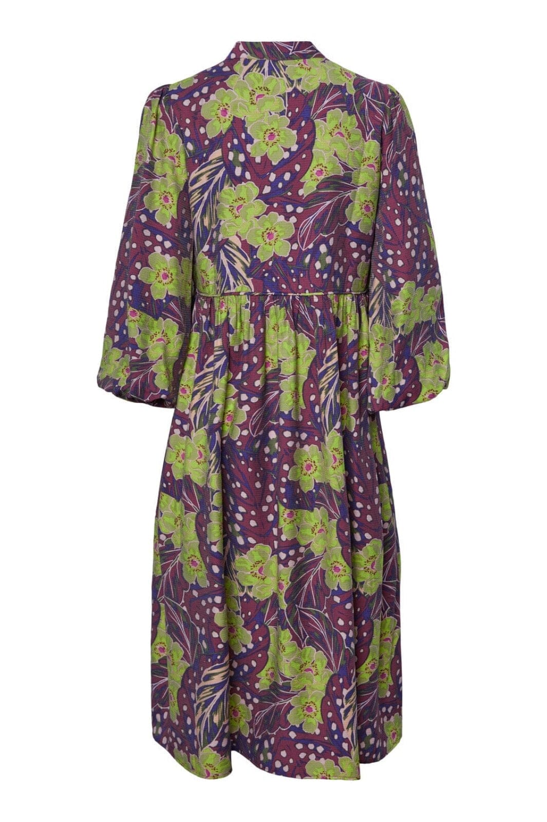 Y.A.S - Yasemili 3/4 Midi Dress S. - Amaranth Emili print Kjoler 