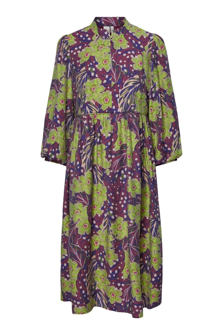 Y.A.S - Yasemili 3/4 Midi Dress S. - Amaranth Emili print Kjoler 