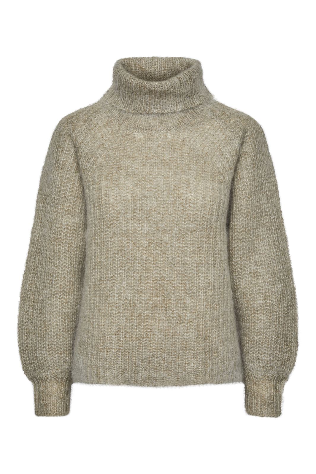 Y.A.S - Yaslambi Ls Knit Rollneck Pullover - 4656395 Abbey Stone