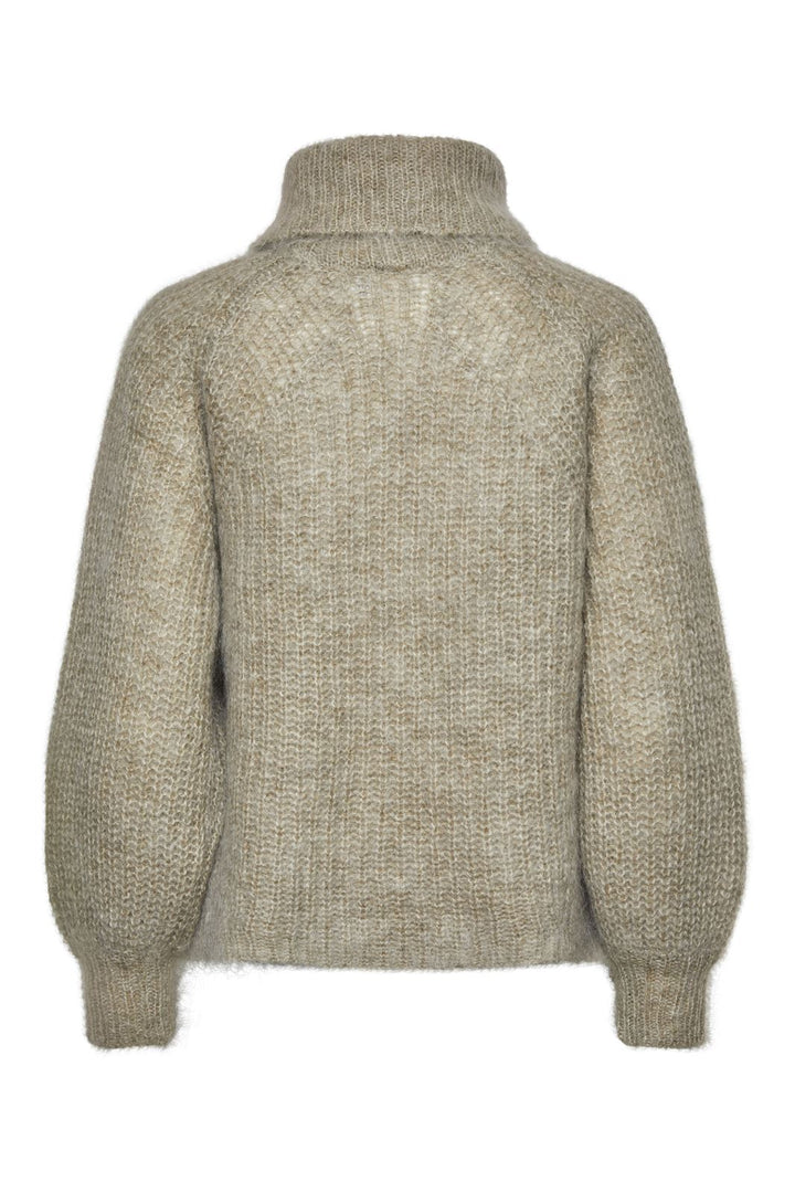 Y.A.S - Yaslambi Ls Knit Rollneck Pullover - 4656395 Abbey Stone