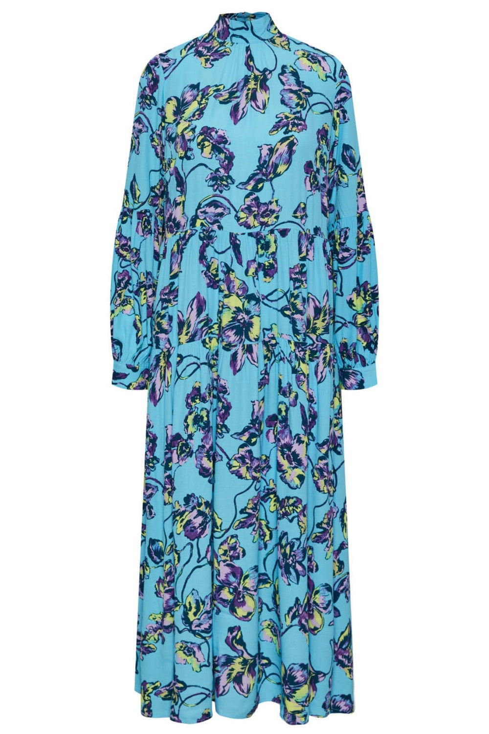 Y.A.S - Yastopaz Ls Long Dress S. - Blue Topaz Topaz print Kjoler 