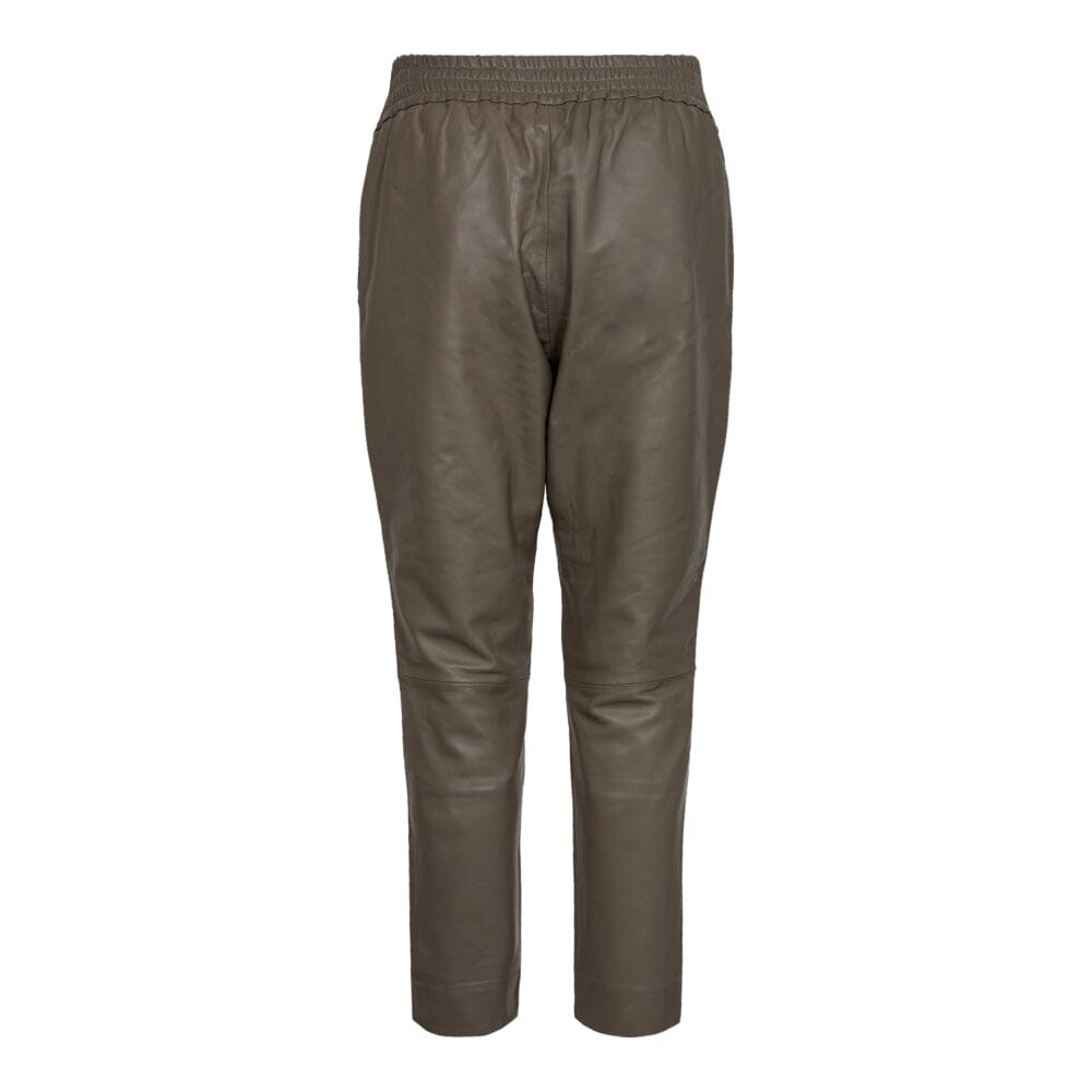 Co´couture - Shilohcc Crop Leather Pant 91155 - 317 Elephant Bukser 