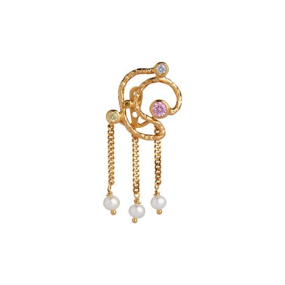 Stine A - Twirly Candy Dots Earring Gold - 1251-02-S Øreringe 